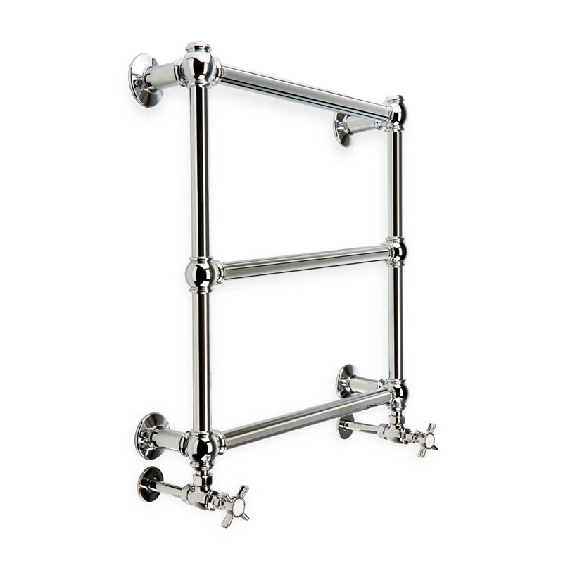 Brass wall towel warmer, hot water version