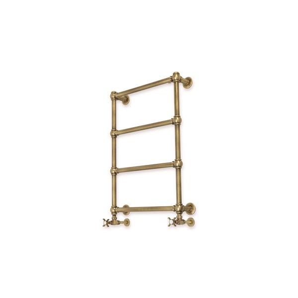 Brass wall towel warmer, hot water version