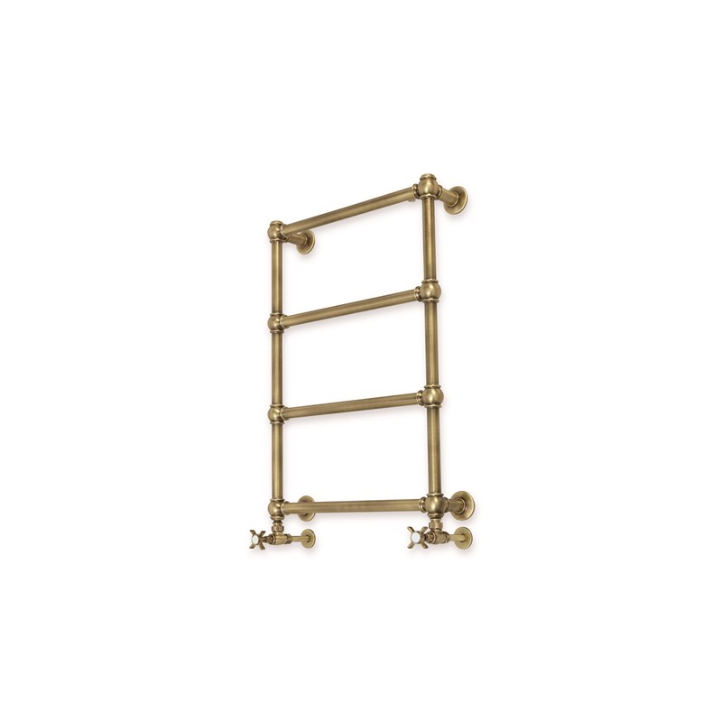 Brass wall towel warmer, hot water version