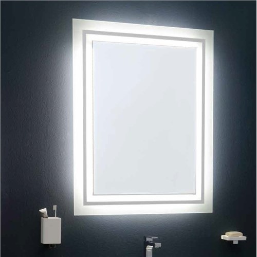 Mirror with diffused led light