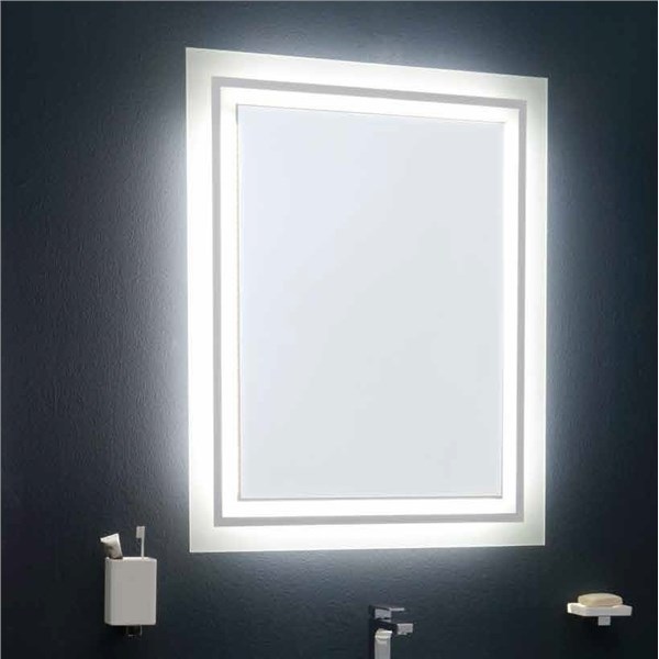 Mirror with diffused led light