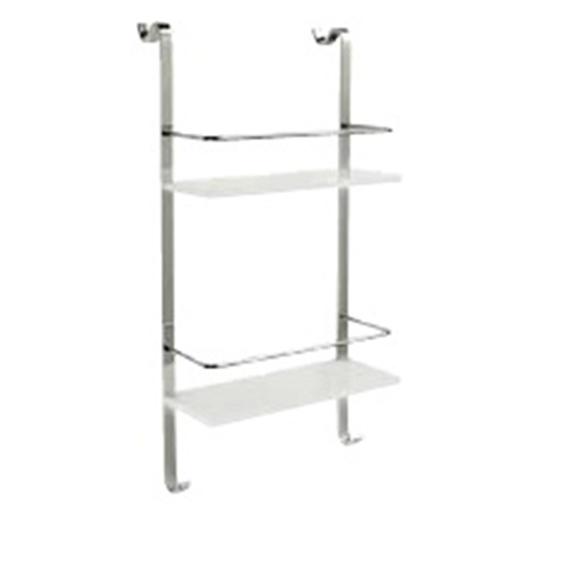 Double shelf for glass shower