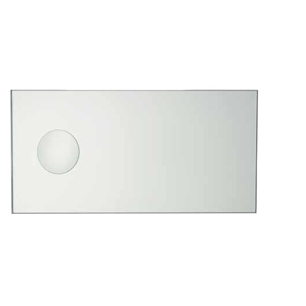 Rectangular mirror with enlarging mirror 2x