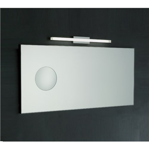 Rectangular mirror with enlarging mirror 2x