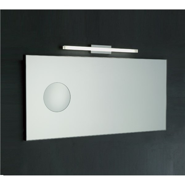 Rectangular mirror with enlarging mirror 2x