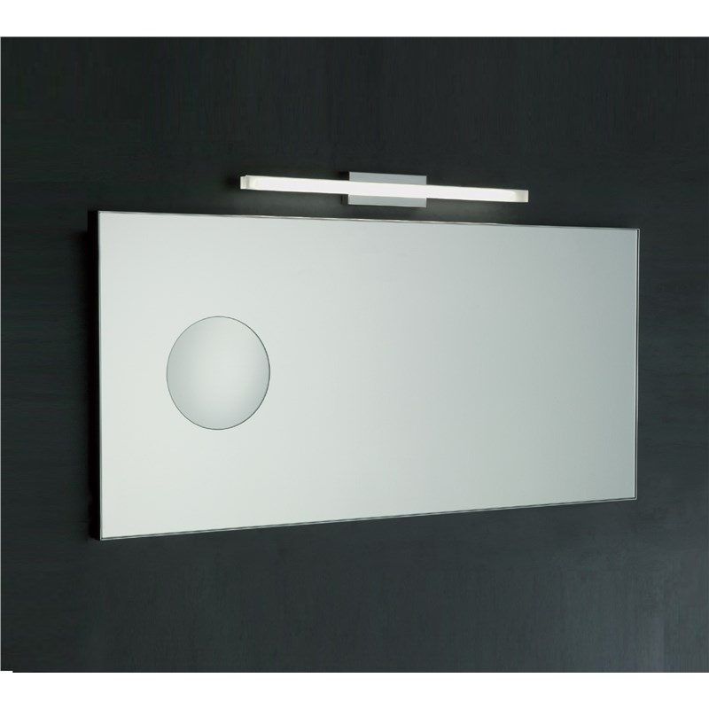 Rectangular mirror with enlarging mirror 2x