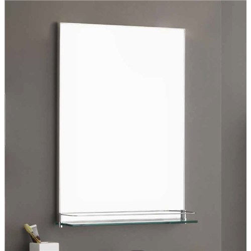 Cut mirror with shelf