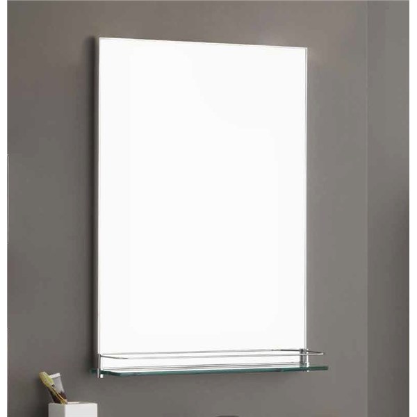 Cut mirror with shelf