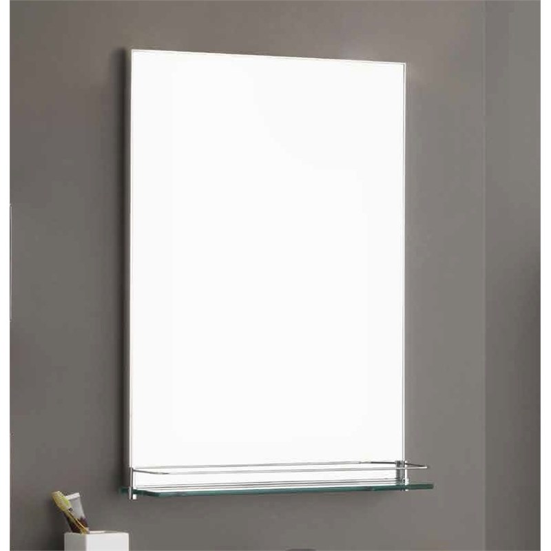 Cut mirror with shelf