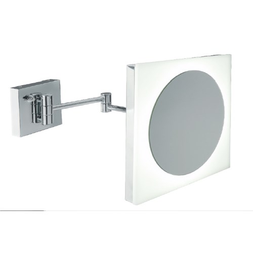 Wall mounted enlarging mirror 2x with LED light