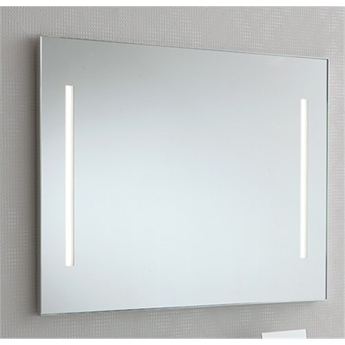 Mirror with LED light, chrome aluminium frame