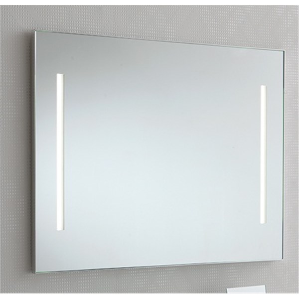 Mirror with LED light, chrome aluminium frame