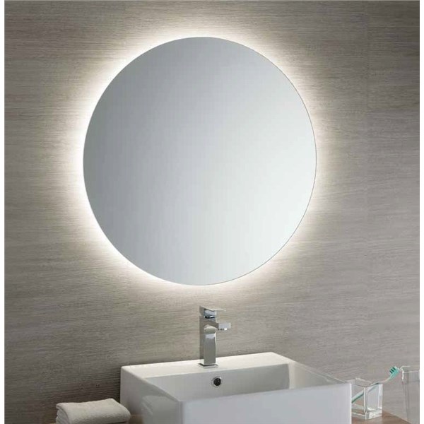 Mirror with diffused led light