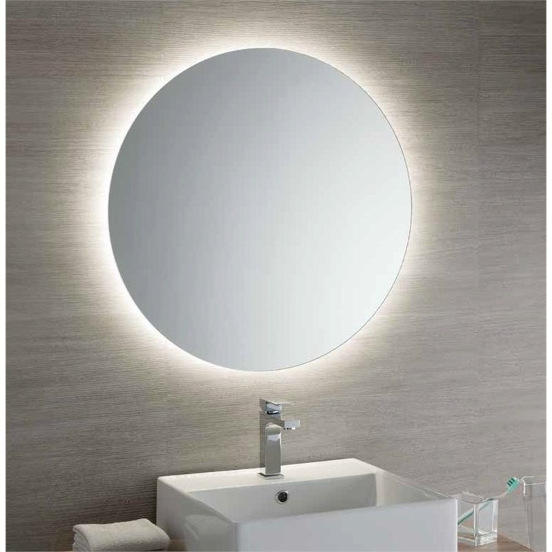 Mirror with diffused led light
