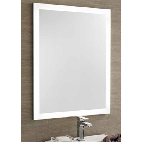 Mirror with LED light, chrome aluminium frame