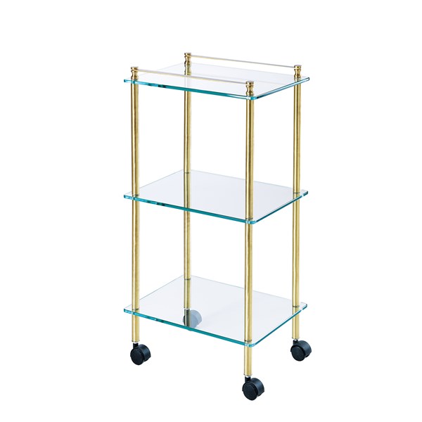 3 storey glass trolley 