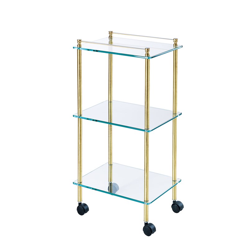 3 storey glass trolley 