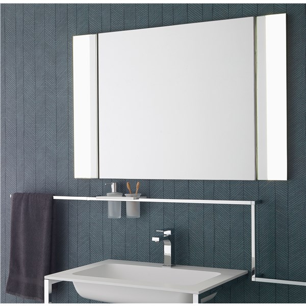 Specchio con luce orientabile doppia