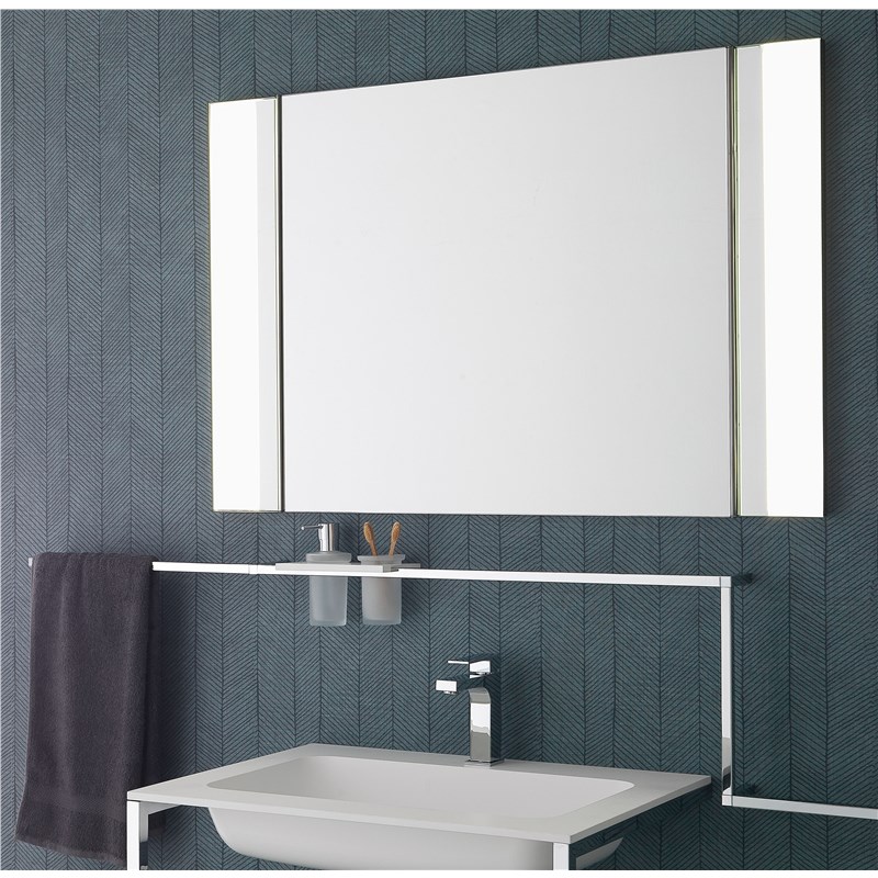 Specchio con luce orientabile doppia