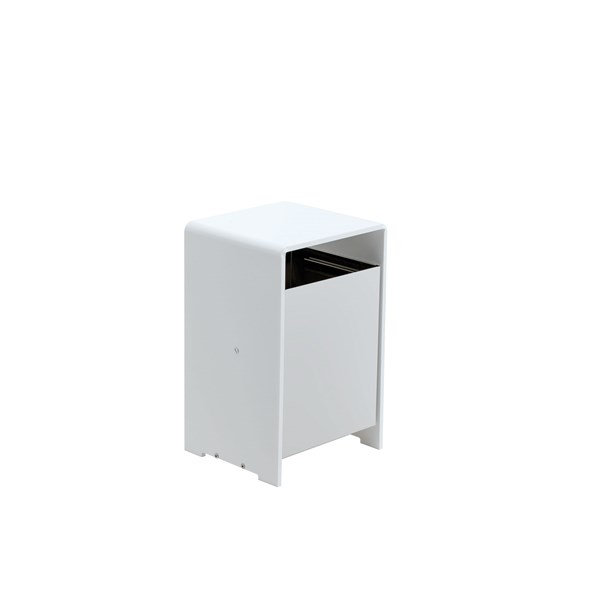 Plexiglass stool with stainless steel 304 waste disposal