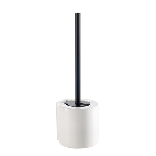 Wall mounted and on floor ceramic toilet brush