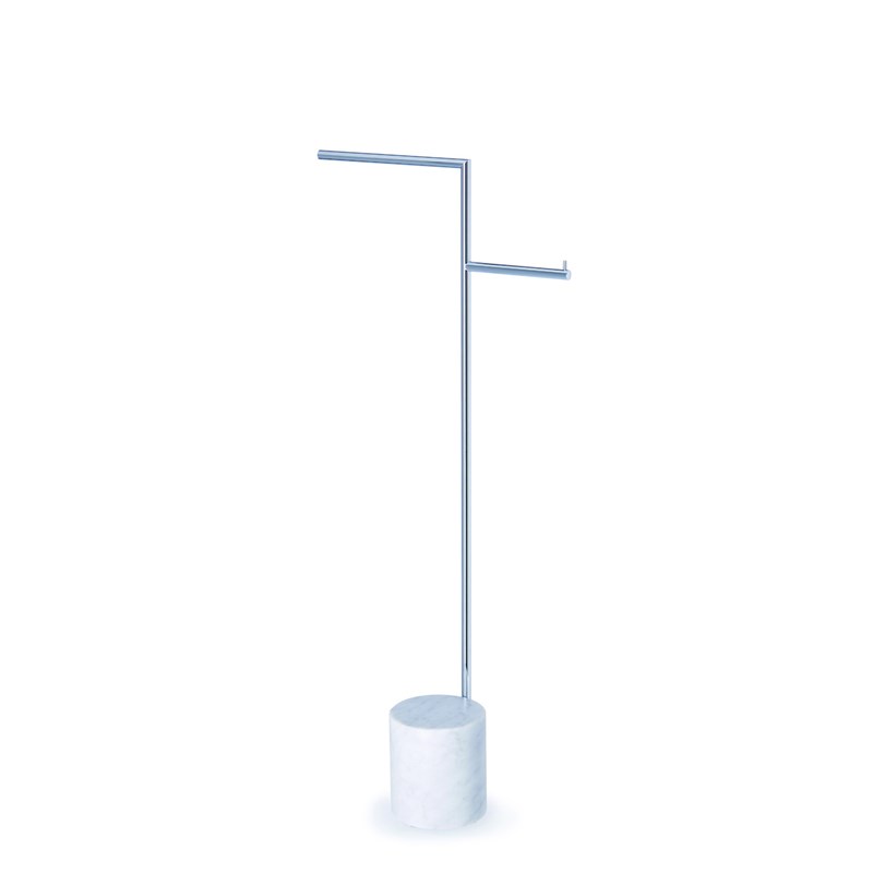 Free-standing upright: paper holder and Towel rail