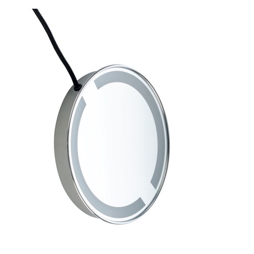 Magnetised magnifying mirror with LED lighting