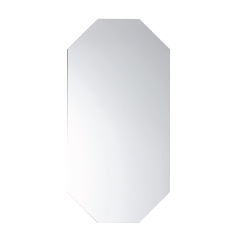 Contoured mirror with perimeter LED