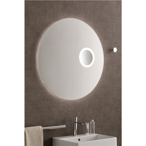 Specchio filo lucido con ingranditore 3x illuminazione LED