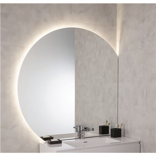 Mirror with perimeter LED lighting