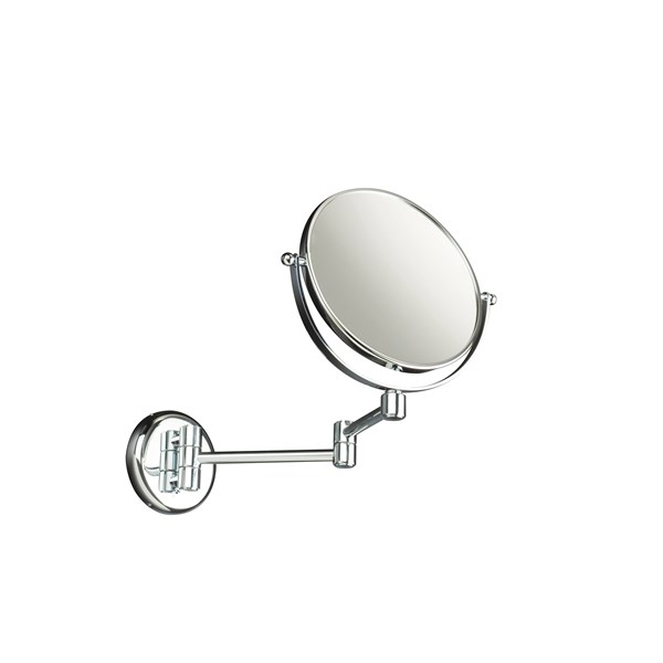 Wall mounted double face enlarging mirror 3x with adjustable support