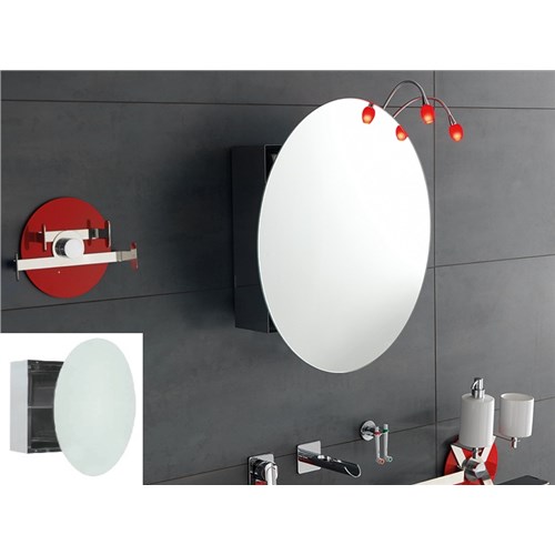 Mirror with container in stainless steel