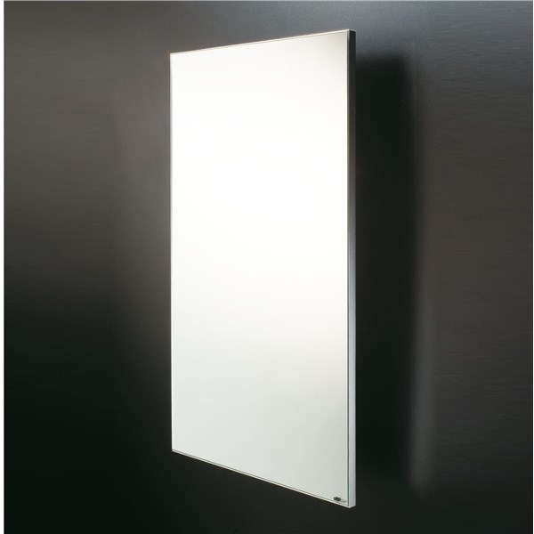 Reversible rectangular mirror with shine edge