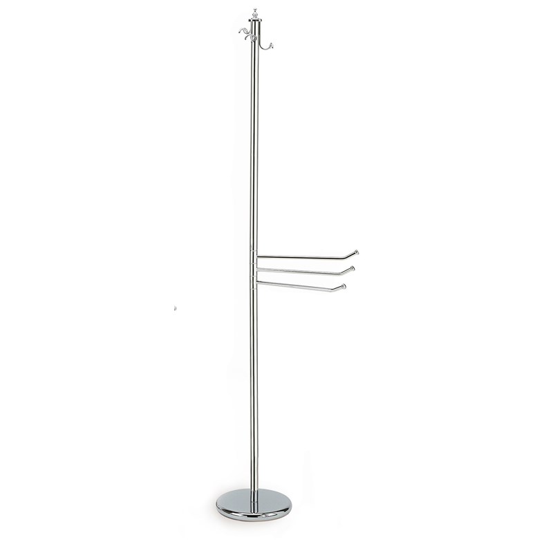 Free-standing upright bathrobe with 3 towel holders