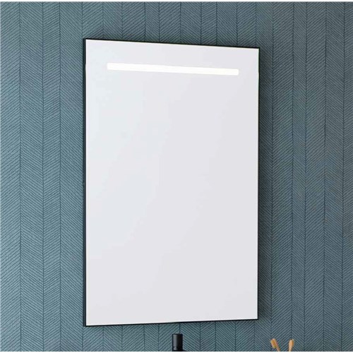 Mirror with LED light, chrome aluminium frame