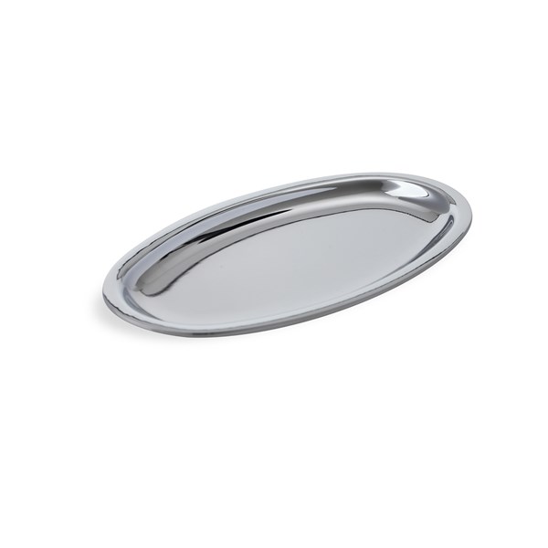 Leaning oval soap dish