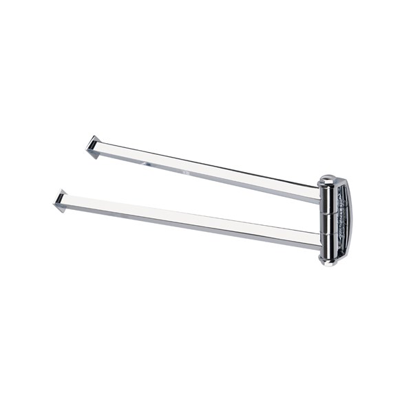 Towel rail with 2 adjustable bar