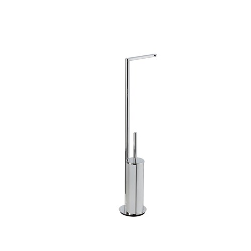 Floor standing: roll holder and toilet brush