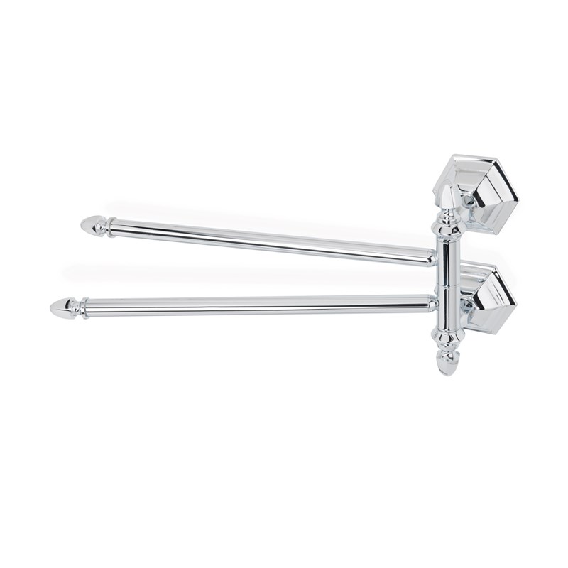 Towel rail with 2 adjustable bar