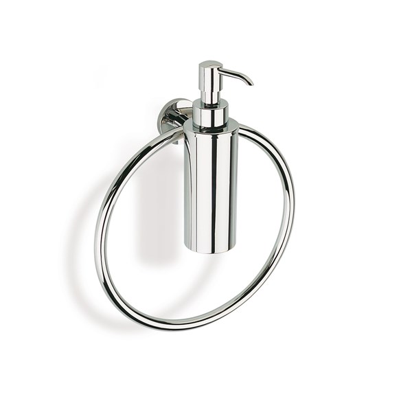 Serviette holder with metal liquid soap dispenser