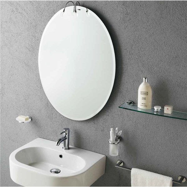 Cut ovale mirror with grind