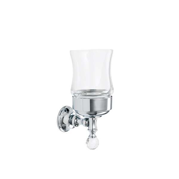 Wall mounted ceramic glass holder