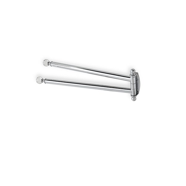 Towel rail with 2 adjustable bar